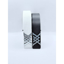 어뉴 실버 로고 펀칭 벨트