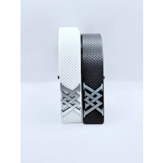 어뉴 실버 로고 펀칭 벨트